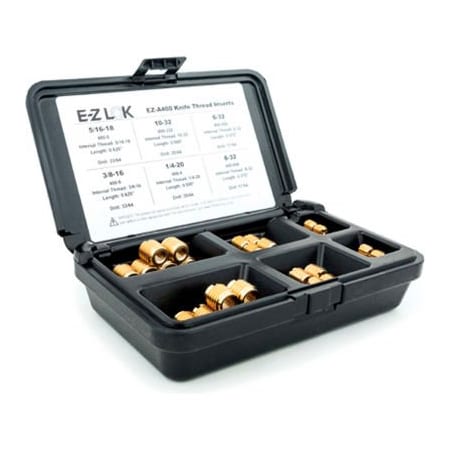 E-Z Lok Thread Repair Kit, Knife Thread Inserts, #6-32 to 3/8"-16, Brass EZ-A400